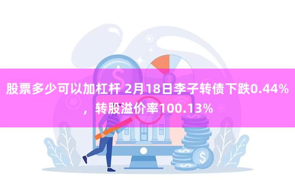 股票多少可以加杠杆 2月18日李子转债下跌0.44%，转股溢价率100.13%